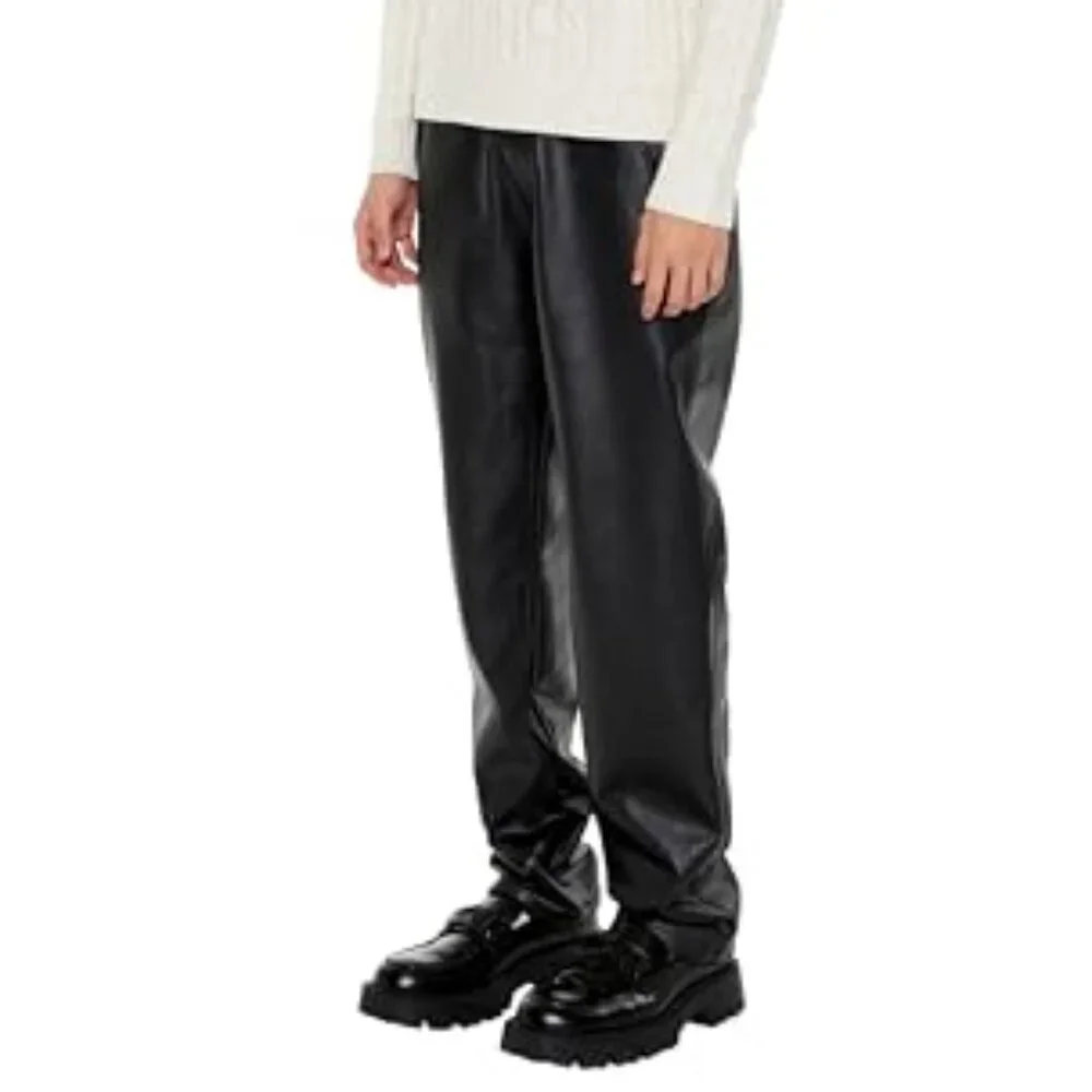 Forever 21 Men's Black Coated Corduroy Slim-Fit Pants SZ 29